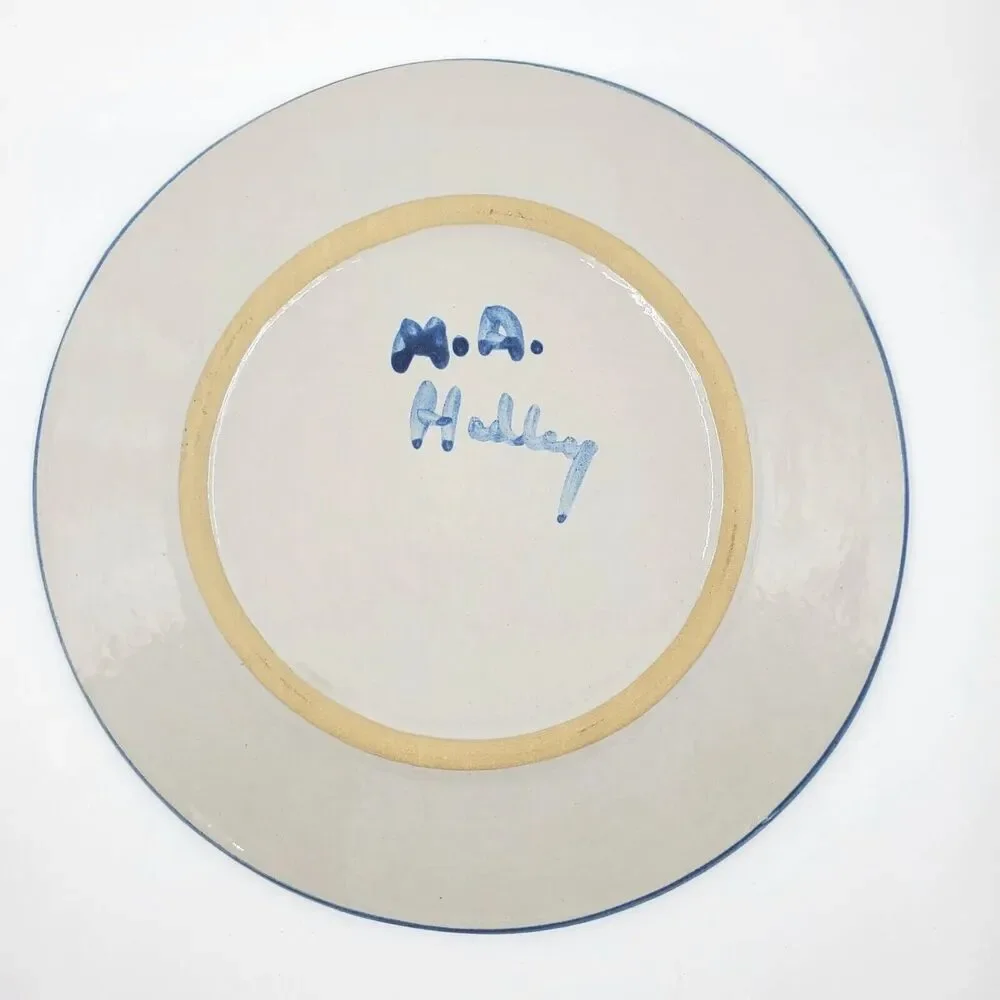 M A Hadley Pottery 9 inch COW Plate